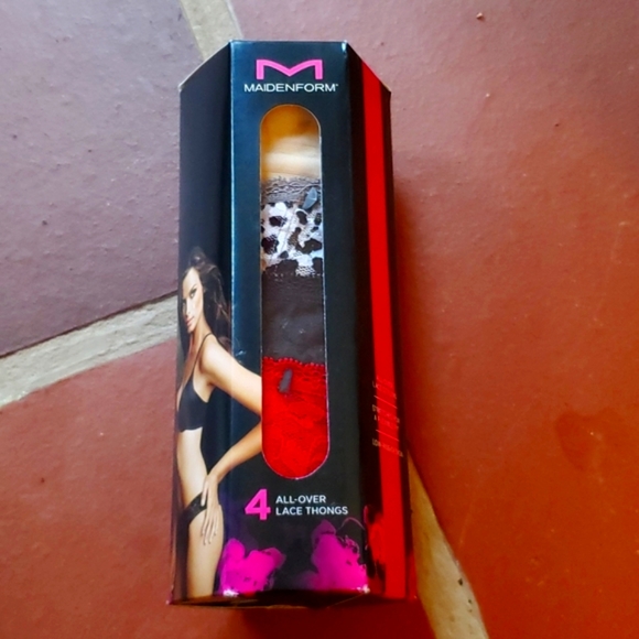 Maidenform All-Over Lace Thong Panties. 4 pack. ONE SIZE. BRAND NEW! - Picture 5 of 6